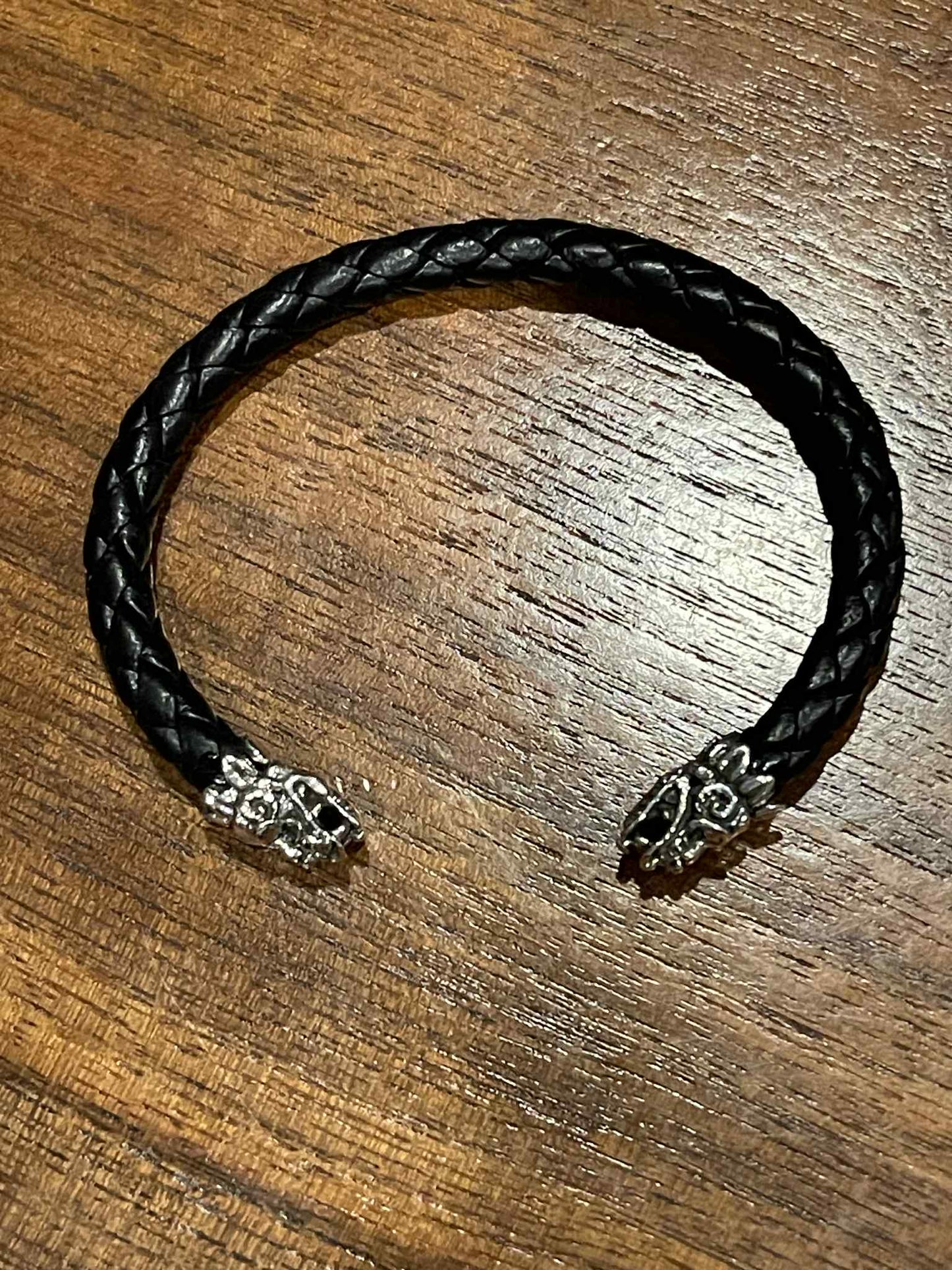 Sterling Silver - Braided Leather Bracelet