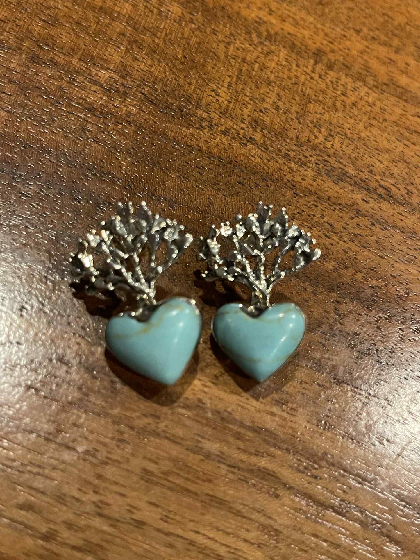 Frida Kahlo Inspired Earrings - Sagrado Corazón with Turquoise